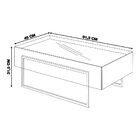 Mesa De Centro Decorativa Com Espelho No Tampo Jasper Amarula