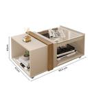 Mesa De Centro Decorativa E Funcional Tampo Em Vidro Rodinha