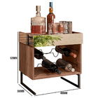 Mesa De Centro Decorativa Espelhada Com Adega Industrial D01