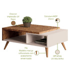 Mesa De Centro Decorativa Lara Pés Palito Chevron/off White -