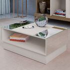 Mesa De Centro Decorativa Para Sala De Estar Com Espelho Detr