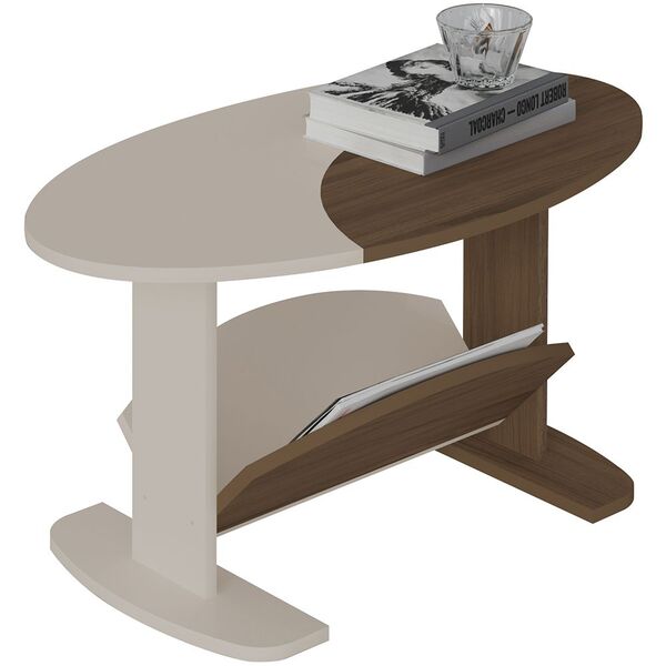 Mesa De Centro Decorativa Para Sala De Estar Ísis A01 Amêndoa