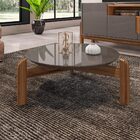 Mesa De Centro Decorativa Para Sala De Estar Lizz C03 Cinza P