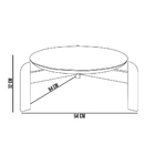 Mesa De Centro Decorativa Para Sala De Estar Lizz C03 Cinza P