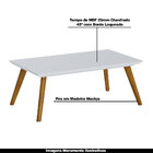 Mesa De Centro Decorativa Quadrada Polly Branco Acetinado G29