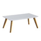 Mesa De Centro Decorativa Quadrada Polly Branco Acetinado G29