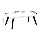 Mesa De Centro Decorativa Quadrada Polly Off White G29 - Gran