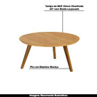 Mesa De Centro Decorativa Redonda Polly Nature G29 - Gran Belo