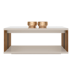 Mesa De Centro Decorativa Sala De Estar 90cm Com Espelho Ambe