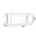 Mesa De Centro Decorativa Sala De Estar 90cm Com Espelho Ambe