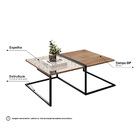 Mesa De Centro Decorativa Smart Estilo Industrial Demolição -