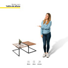 Mesa De Centro Decorativa Smart Estilo Industrial Demolição -