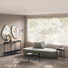 Mesa De Centro Decorativo Grimaldi Base Aço Com Detalhe Em Co