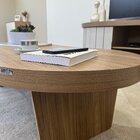 Mesa De Centro Design Orgânico Tampo Em Tamburato Magnum Carv