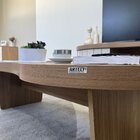 Mesa De Centro Design Orgânico Tampo Em Tamburato Magnum Carv