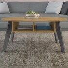 Mesa De Centro Diva 2 Nichos Carvalho/grafite - Artely