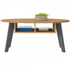 Mesa De Centro Diva 2 Nichos Carvalho/grafite - Artely