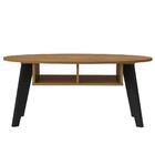 Mesa De Centro Diva 2 Nichos Pinho/preto - Artely