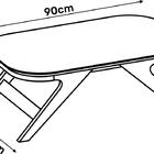 Mesa De Centro Doris Tampo De Madeira Chanfrada Dj Móveis