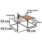 Mesa De Centro E 2 Mesas Laterais Aurum Dhom