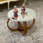 Mesa De Centro E Lateral Pés Cebola 50x35cm Espelhada