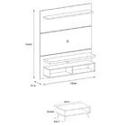 Mesa De Centro E Painel Para Tv Hb Moveis Off White E Deck