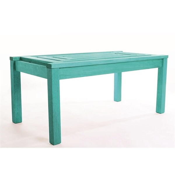 Mesa De Centro Echoes Stain Azul - Mão   Formão