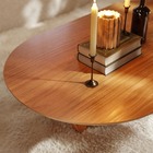 Mesa De Centro Elegance Decorativa Tampo Oval 2 Prateleiras -