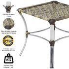 Mesa De Centro Em Alumínio E Fibra Sintética Trama Original