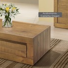 Mesa De Centro Em Madeira Maciça Com 1 Gaveta Passante Fort J