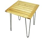 Mesa De Centro Em Madeira Maciça Doma Amarelo/preto