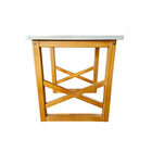 Mesa De Centro Em Madeira Quadrada Lateral Apoio Sofá - Branco