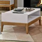 Mesa De Centro Em Mdf/madeira Maciça 2901 Milao Fnt