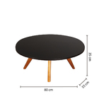 Mesa De Centro Espanha Com Pés Palito - Preto