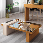 Mesa De Centro Espelhada Sala De Estar Lord B01 Cinamomo Off