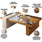 Mesa De Centro Espelhada Sala De Estar Lord B01 Cinamomo Off