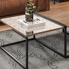 Mesa De Centro Espelho Estilo Industrial Demolição E Preto