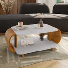 Mesa De Centro Floripa 35cm X 92cm Off-white/naturalle