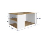 Mesa De Centro Foggia Completa Móveis Branco/oak