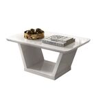 Mesa De Centro Fratello Com Tampo Madeira Canto Curvo Com Vid