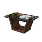 Mesa De Centro Fratello Com Tampo Madeira Canto Curvo Com Vid