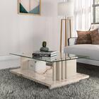 Mesa De Centro Frizz Calacata/off White - Madetec
