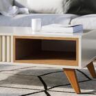 Mesa De Centro Gales Off White / Freijó