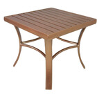 Mesa De Centro Garden Com Tampo Ripado Em Alumínio Para Cozin