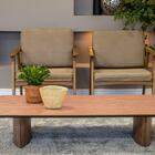 Mesa De Centro Genebra Univ Retangular 160 Cm Carvalho Amêndoa