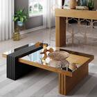 Mesa De Centro Giovana Com Espelho Carvalho Intense Preto Tan