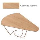 Mesa De Centro Gota Madeira Amendoa Base Metal Nacc