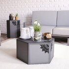 Mesa De Centro Holambra  Cimento Queimado