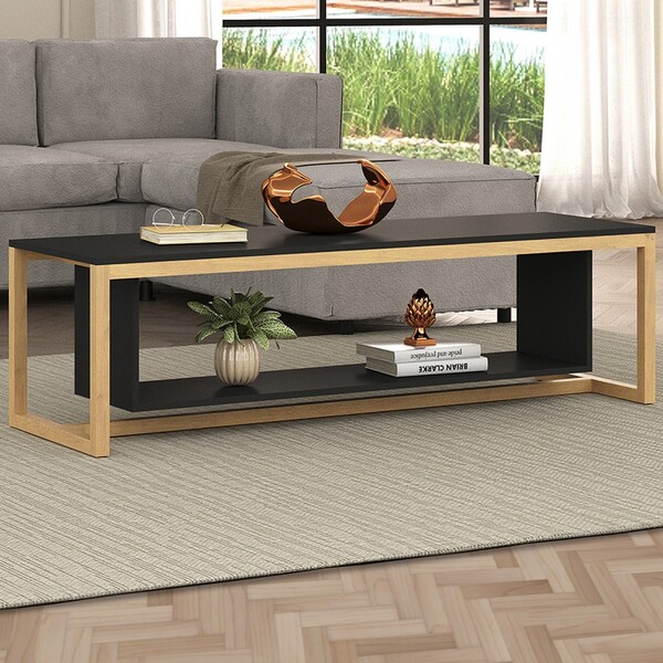 Mesa De Centro Hover Wood Preto 700015 - Manfroi | Leroy Merlin