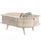 Mesa De Centro Indianápolis 2 Portas Calacata/off White - Mad